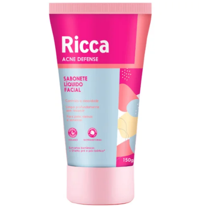 SABONETE LIQUIDO FACIAL RICCA ACNE DEFENSE 150G