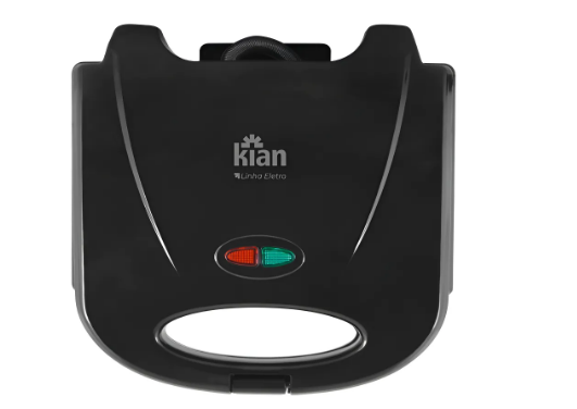 SANDUICHEIRA E GRILL KIAN PRETO 750W 127W
