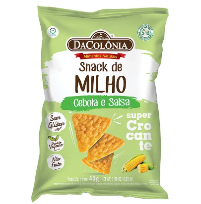 SNACK DE DE MILHO CEBOLA E SALSA DACOLONIA 45GR