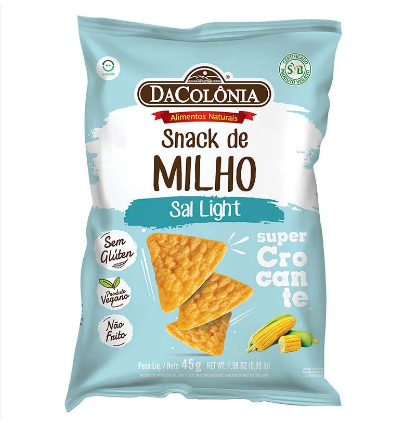 SNACK DE DE MILHO SAL LIGHT DACOLONIA 45GR