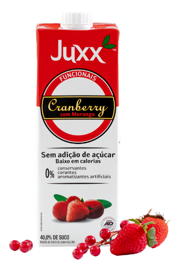 SUCO JUXX CRANBERRY COM MORANGO ZERO 1L