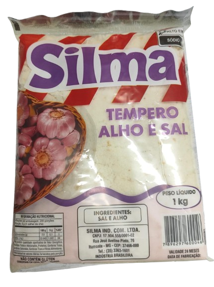 TEMPERO SILMA ALHO E SAL PACOTE 1KG