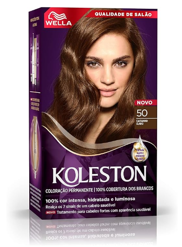 TINTURA KOLESTON DELUXE CASTANHO CLARO 50 0% AMONIA
