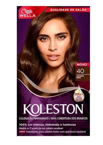 TINTURA KOLESTON DELUXE CASTANHO MEDIO 40 0% AMONIA