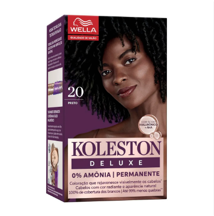 TINTURA KOLESTON DELUXE PRETO 20 0% AMONIA