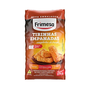 TIRINHAS DE FRANGO FRIMESA EMPANADA PACOTE 275G