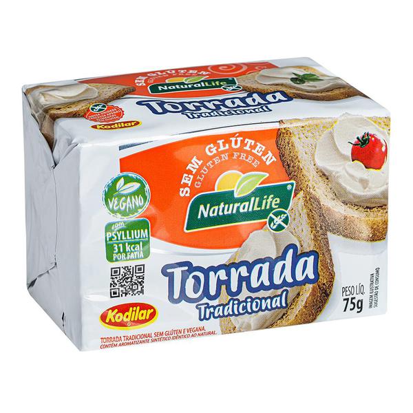 TORRADA NATURAL LIFE TRADICIONAL SEM GLUTEN 75G
