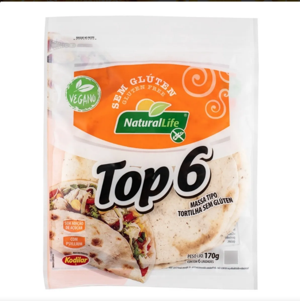 TORTILHAS TOP 6 KODILAR SEM GLUTEN 170G