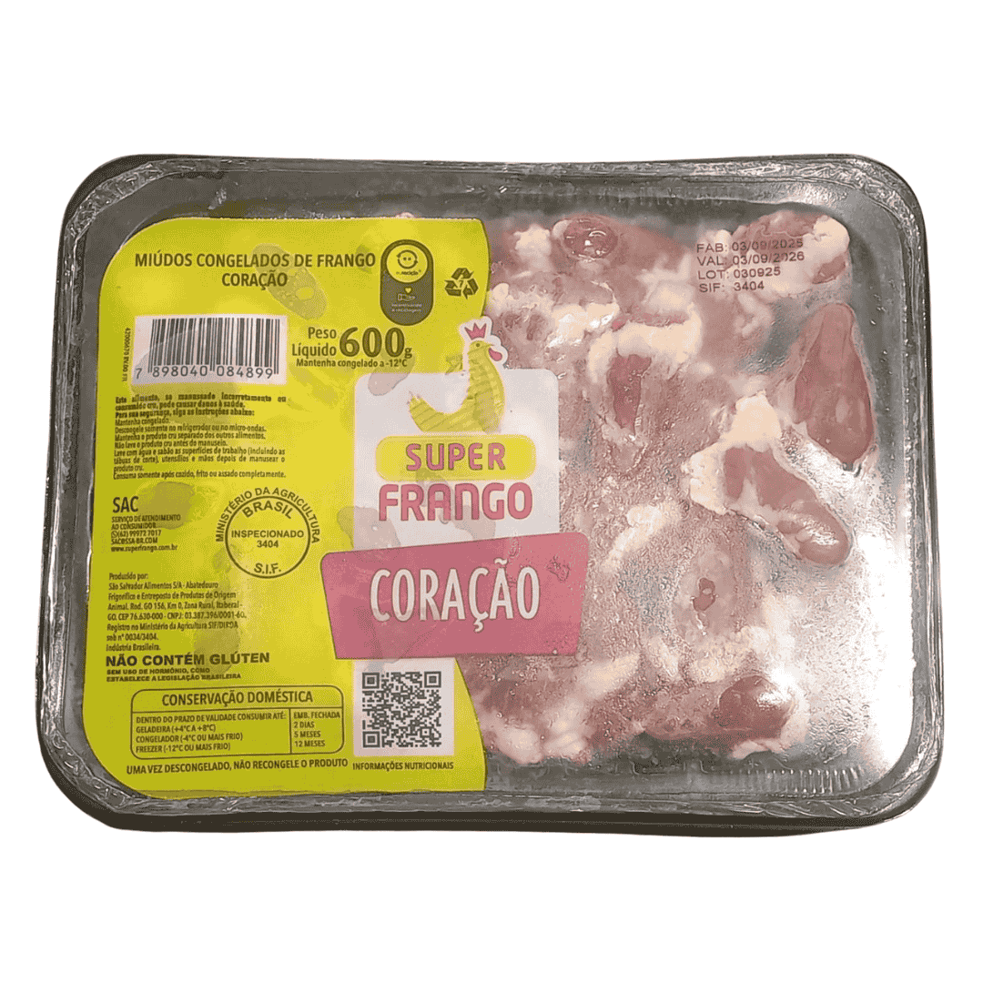 Coração Super Frango, Bandeja c/ 600g