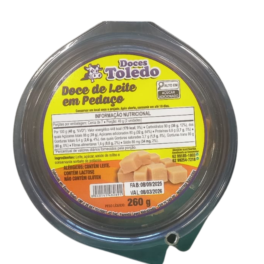 Doce de Leite Toledo, 260g