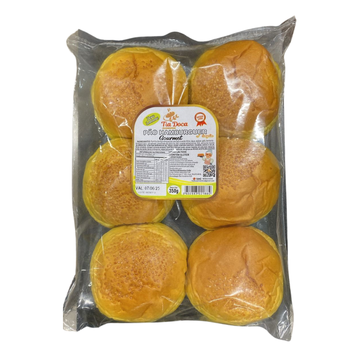 Pão Hambúrguer Gourmet Tia Doca, 350g