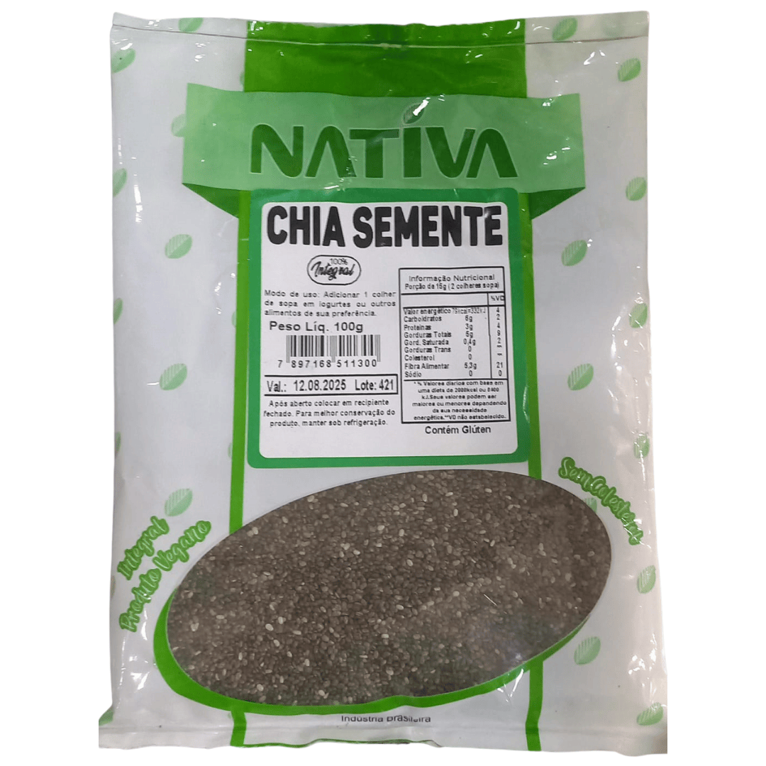 Semente de Chia Natíva, 100g