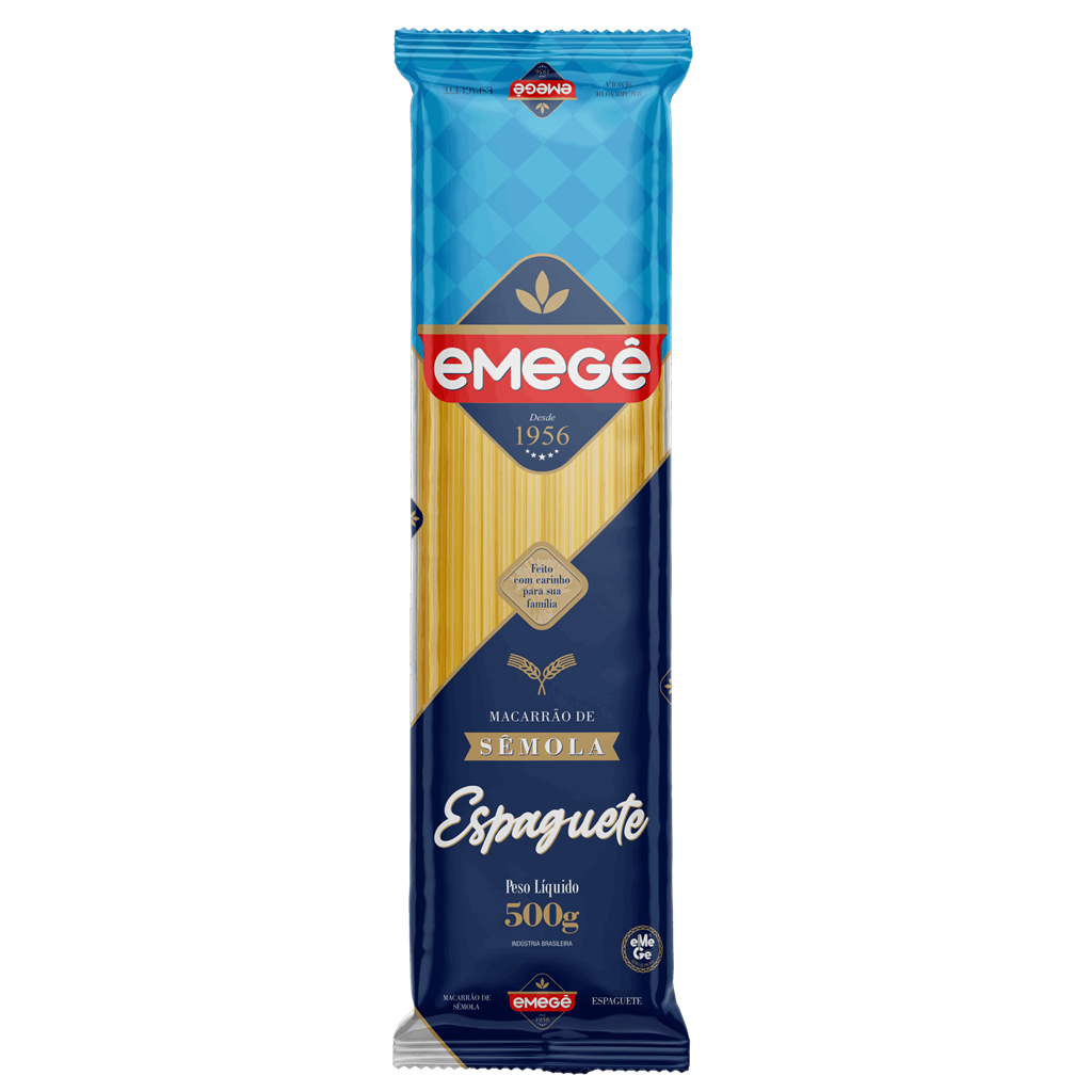 Macarrão Sêmola Emegê Espaguete, 500g