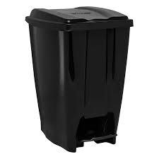 LIXEIRA PLAST C PEDAL PRETA 7L