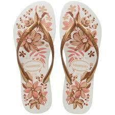 Sandalha Havaianas Organic Branco e Douradado 35-36