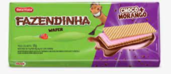 WAFER BELA VISTA FAZENDINHA 95G CHOCOLATE/MORANGO