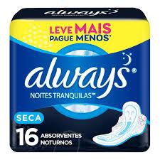 ABSORVENTE ALWAYS COM ABAS 16UN SEC NT TRANQ LV+PG-