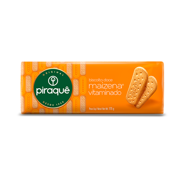 BISCOITO PIRAQUÊ 175G MAIZENA VITAMINADO