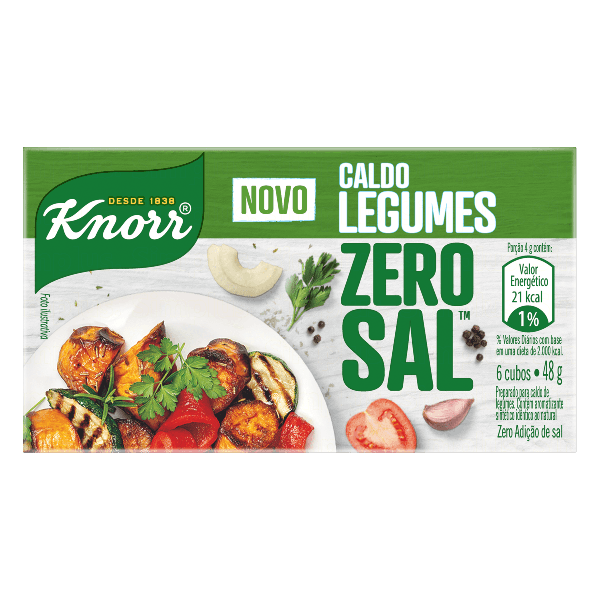CALDO KNORR LEGUMES 48G ZERO ADIÇÃO DE SAL