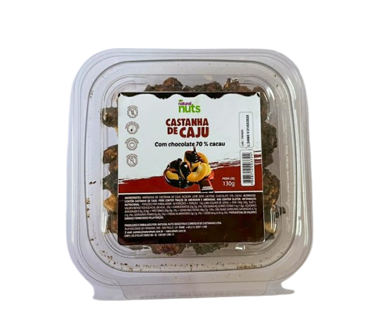 CASTANHA DE CAJU NATURAL NUTS 130G CHOCOLATE