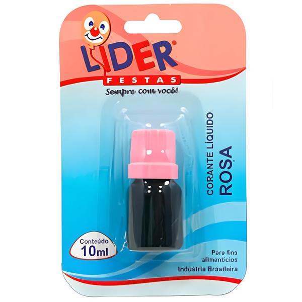 CORANTE LÍQUIDO LÍDER 10ML ROSA