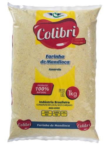 FARINHA MANDIOCA COLIBRI 1KG AMARELA