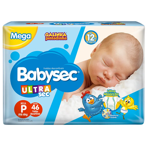FRALDA DESCARTÁVEL BABYSEC ULTRA MEGA P 46UN