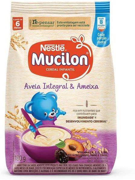 MINGAU MUCILON 180G SACHE AVEIA/AMEIXA
