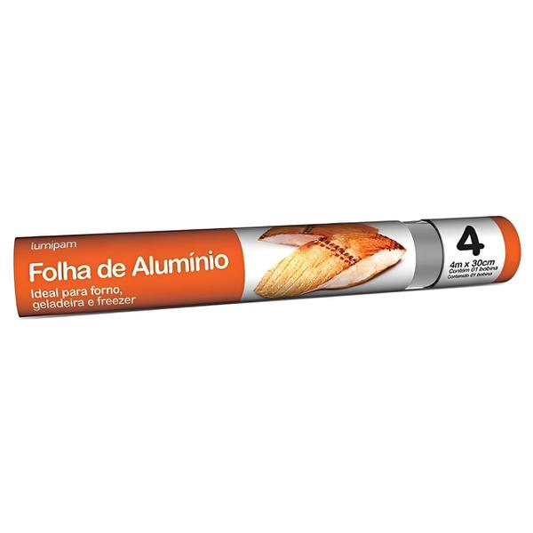 PAPEL ALUMÍNIO LUMIPAN 30CM 4M