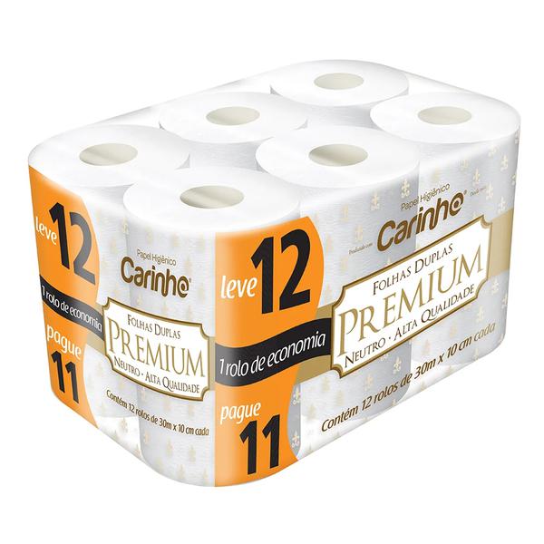 PAPEL HIGIÊNICO CARINHO FD 30M 12UN PREMIUM