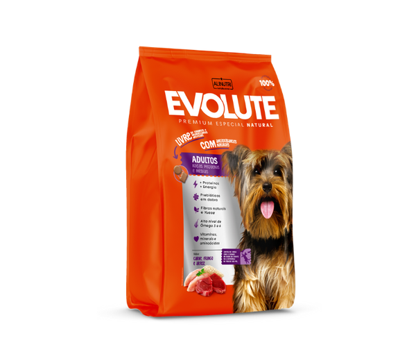 RAÇÃO EVOLUTE PREMIUM 1KG ADULTO RAÇA PEQUENA