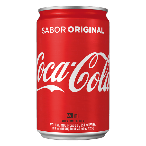 REFRIGERANTE COCA COLA 220ML LATA SLEEK TRAD