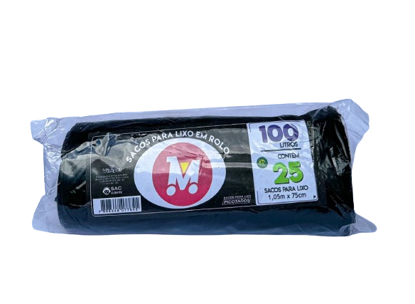 SACO DE LIXO MULTISHOW 100L 25UN PRETO