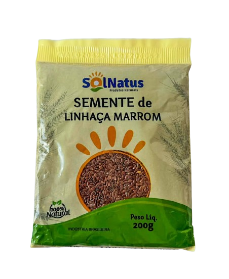 SEMENTE LINHAÇA SOL NATUS 200G MARROM