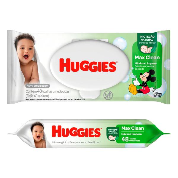 TOALHAS UMEDECIDAS HUGGIES 48UN MAX CLEAN