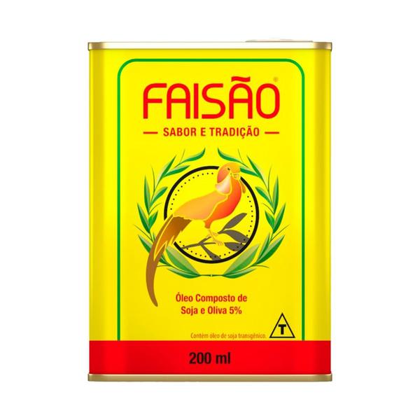 Óleo Composto de Soja e Oliva Faisão Tradicional Lata 200ml