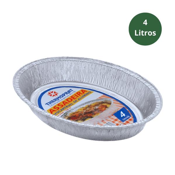 ASSADEIRA DESCARTAVEL ALUMINIO  4L