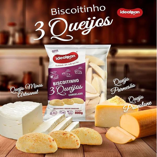 BISCOITO 3 QUEIJO  IDEAL 800g