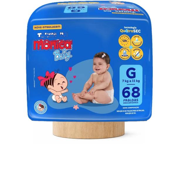 FRALDA T MONICA GIGA G C/ 68 UNIDADES