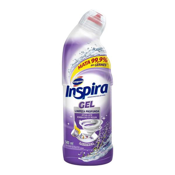 INSPIRA GEL LIMPADOR SANIT. 500ml LAVANDA
