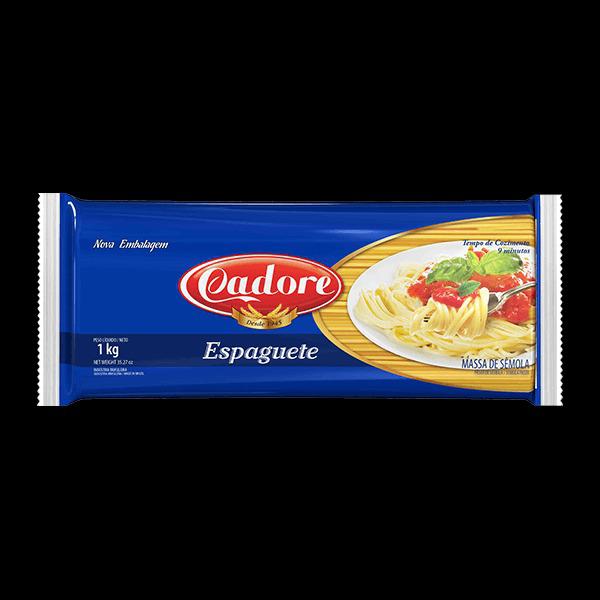 MACARRAO CADORE C/OVOS  1kg Nº 8 ESPAGUETE