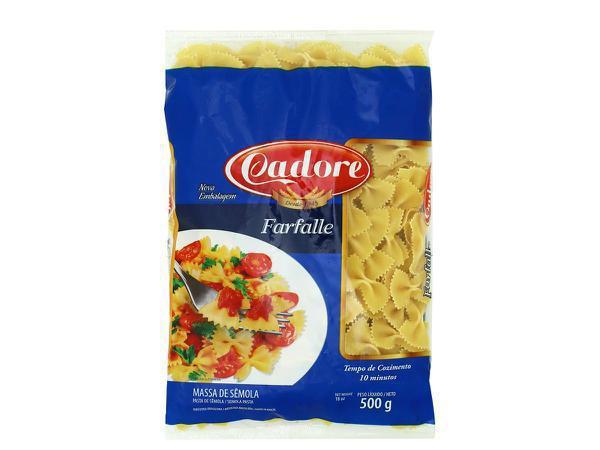 MACARRAO CADORE SEMOLA 500g FARFALE