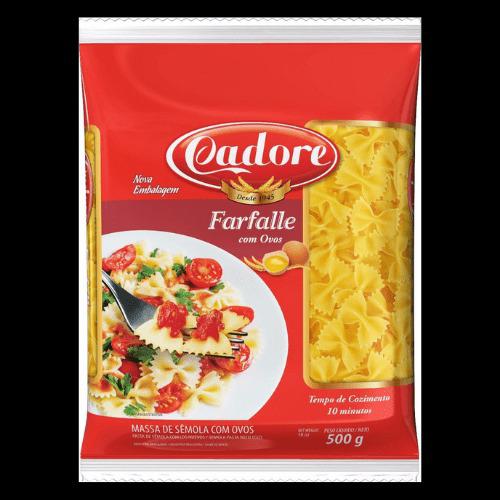 MACARRAO CADORE SEMOLA C/OVOS 500g FARFALLE