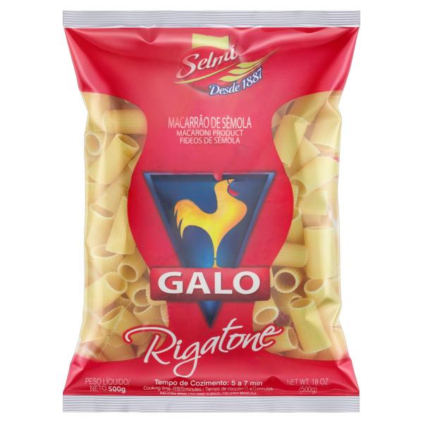 MACARRAO GALO SEMOLA 500g RIGATONE