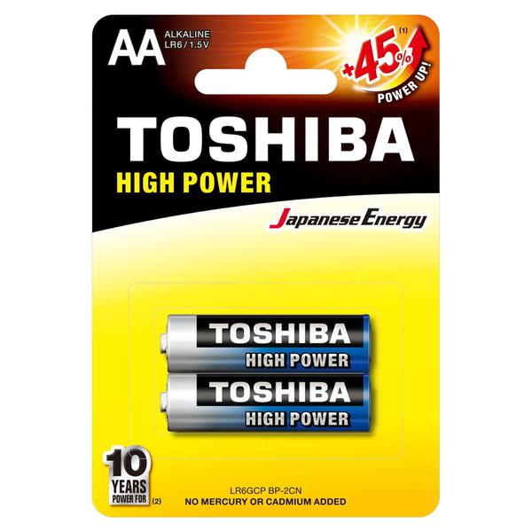 PILHA TOSHIBA ALCALINA AA C/2 1,5V LR6GCP
