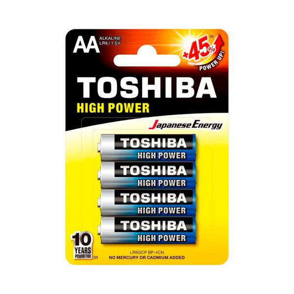 PILHA TOSHIBA ALCALINA AA C/4 1,5V LR6GCP