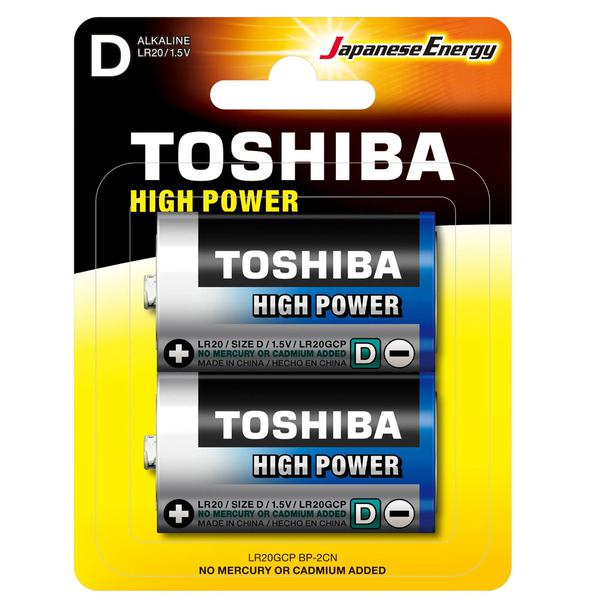 PILHA TOSHIBA ALCALINA D C/2 1,5V LR20GCP