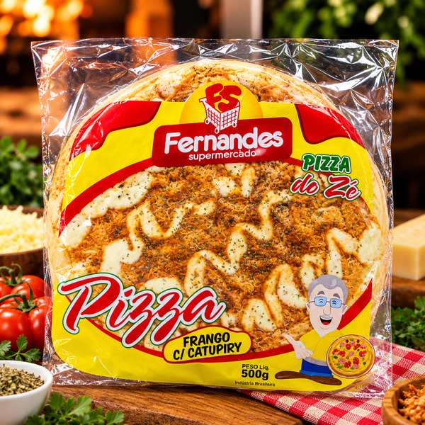 PIZZA FERNANDES FRANGO C/CATUPIRY 500g