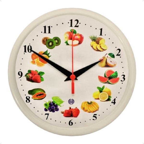 RELOGIO PAREDE 25CM FRUTAS SORTIDO