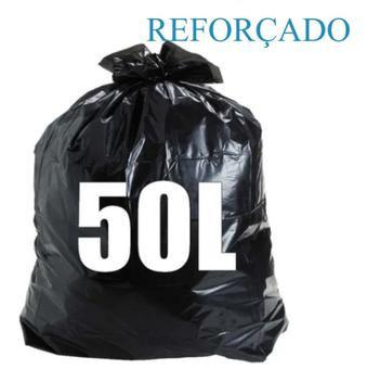 SACO LIXO MULTILAR PACOTE PRETO REFORÇADO 50L C/10